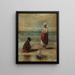 Children by the seaside - Jozef Israëls — framed artwork on a wall