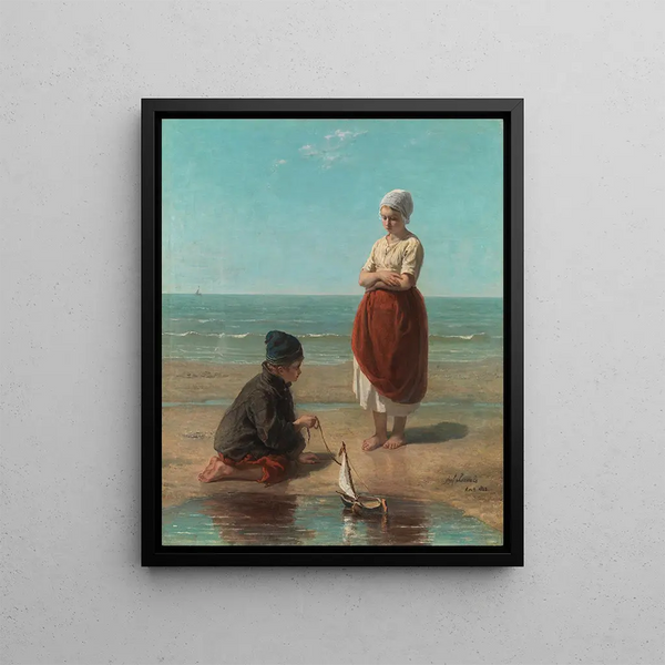 The Children of the Sea - Jozef Israëls — framed artwork on a wall