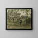 Boy in a countryside on a wooden fence - Jozef Israëls — framed artwork on a wall