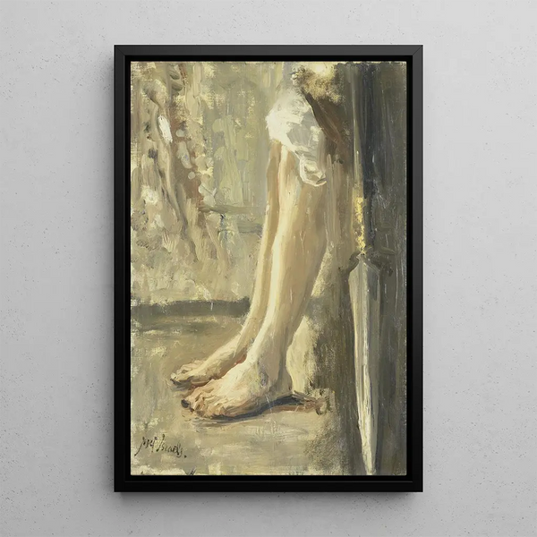 Jambes de David - Jozef Israëls — framed artwork on a wall