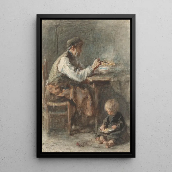 The shoemaker - Jozef Israëls — framed artwork on a wall