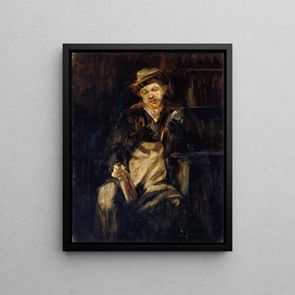 The drinker - Jozef Israëls — framed artwork on a wall