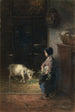Nourrir la chèvre de compagnie - Jozef Israëls — artwork view