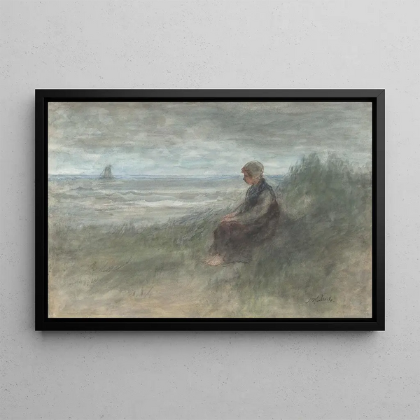 Girl in the Dunes - Jozef Israëls — framed artwork on a wall