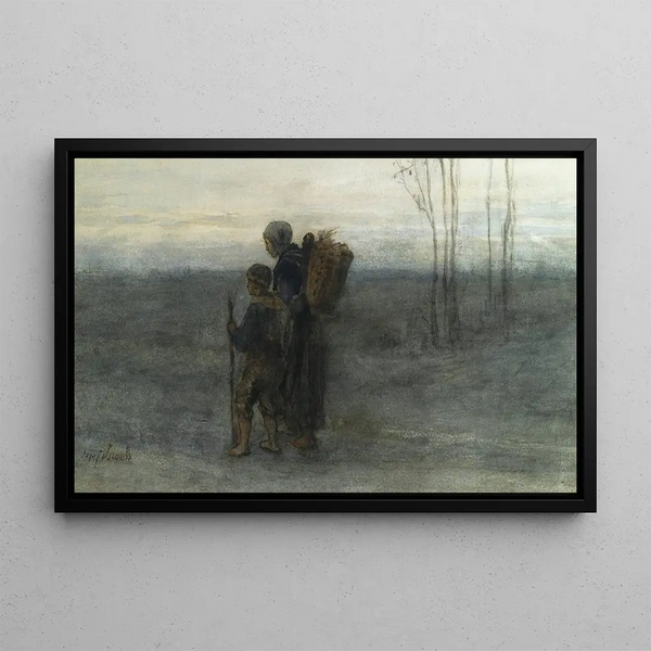 Return to the home - Jozef Israëls — framed artwork on a wall