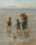 Children of the Sea Children Playing in the Waves - Jozef Israëls — artwork view
