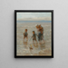 Children of the Sea Children Playing in the Waves - Jozef Israëls — framed artwork on a wall