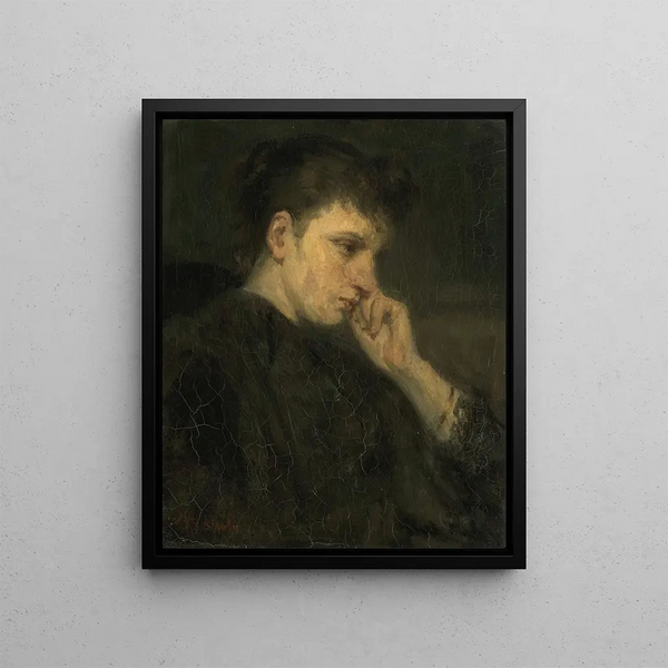 Melancholy - Jozef Israëls — framed artwork on a wall