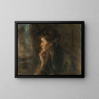 Meditation - Jozef Israëls — framed artwork on a wall
