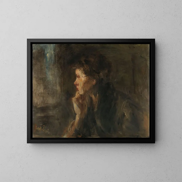 Meditation - Jozef Israëls — framed artwork on a wall