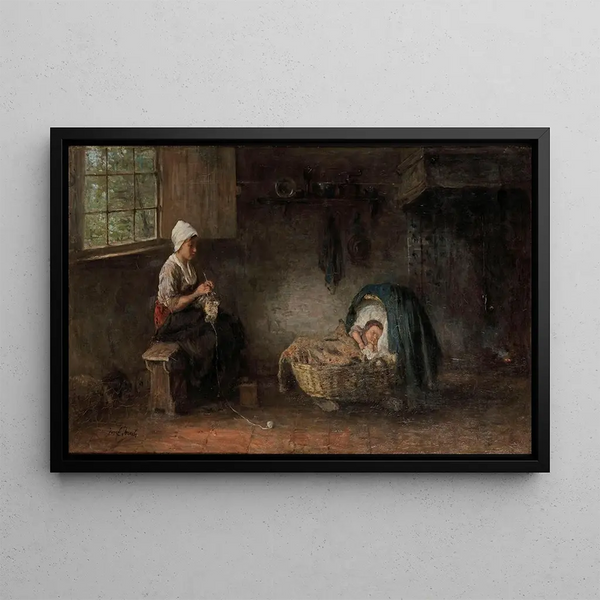 The Mother's Treasure - Jozef Israëls — framed artwork on a wall