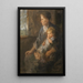 On the mother's lap - Jozef Israëls — framed artwork on a wall