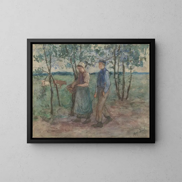 on a stand - Jozef Israëls — framed artwork on a wall