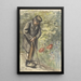 Old man leaning on his staff - Jozef Israëls — framed artwork on a wall