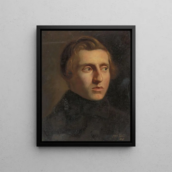Portrait of a Young Man - Jozef Israëls — framed artwork on a wall
