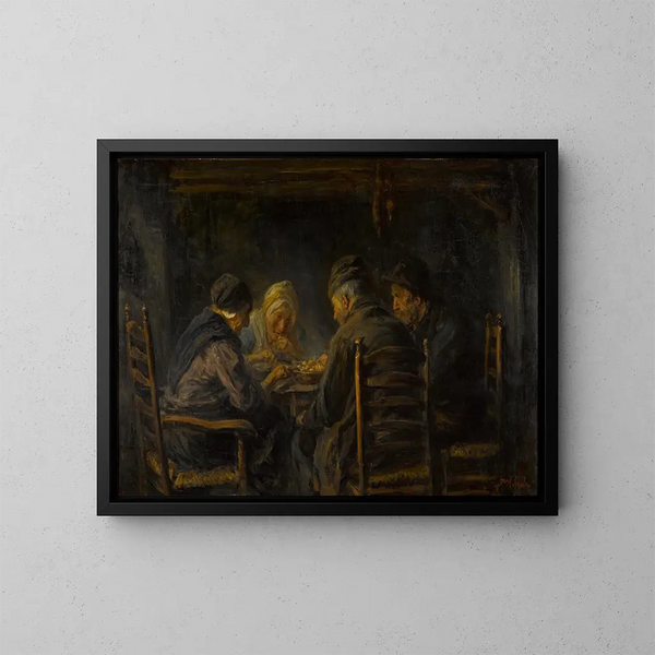 Les mangeurs de pommes de terre - Jozef Israëls — framed artwork on a wall