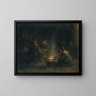 Preparation of the meal - Jozef Israëls — framed artwork on a wall