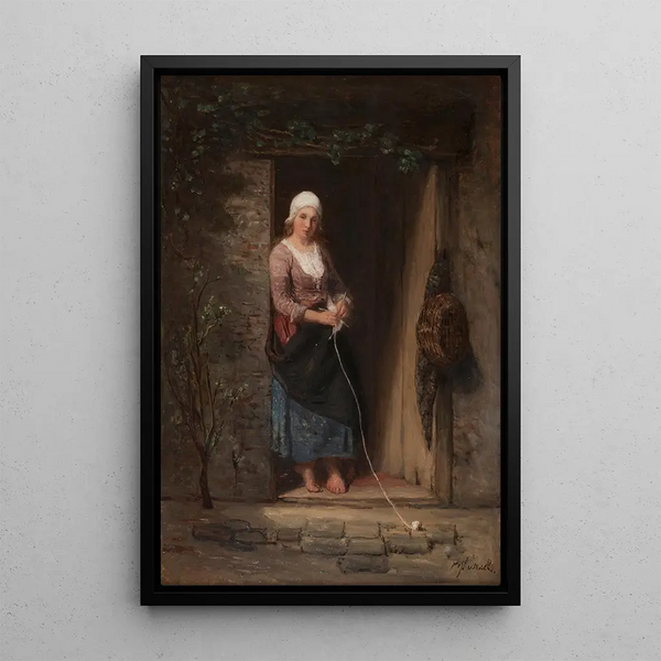 Rêverie - Jozef Israëls — framed artwork on a wall