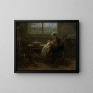 La Joie de la maternité - Jozef Israëls — framed artwork on a wall