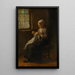 The Young Seamstress - Jozef Israëls — framed artwork on a wall