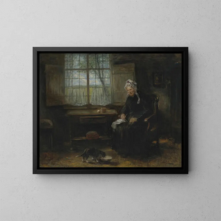 A Young Girl - Jozef Israëls — framed artwork on a wall