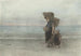 Woman with Child Walking on the Beach - Jozef Israëls — artwork view