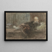 Self-portrait with a sick foot - Jozef Israëls — framed artwork on a wall