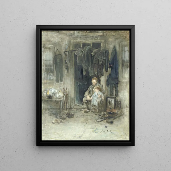 Fils des vieux - Jozef Israëls — framed artwork on a wall
