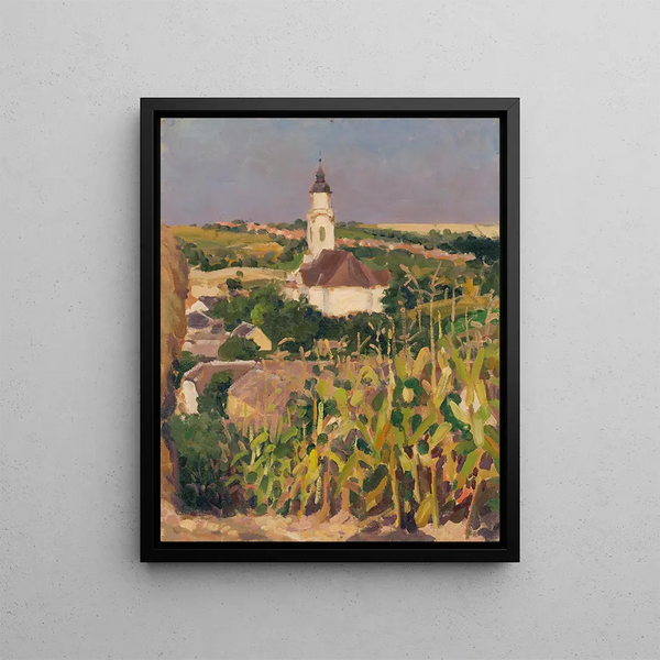 Village of Eastern Slovakia - Jozef Teodor Mousson — framed artwork on a wall