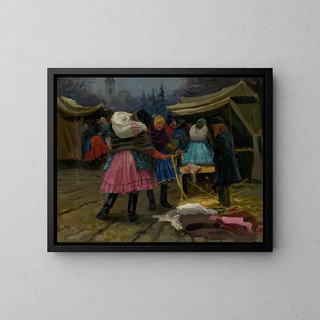 On the market - Jozef Teodor Mousson — framed artwork on a wall