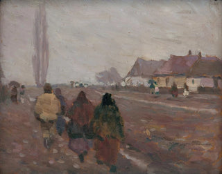 On the Market Road of Michalovice - Jozef Teodor Mousson — artwork view