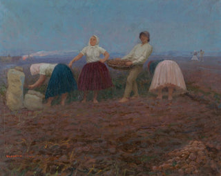La cueillette des pommes de terre - Jozef Teodor Mousson — artwork view