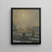 L'hiver au village - Jozef Teodor Mousson — framed artwork on a wall