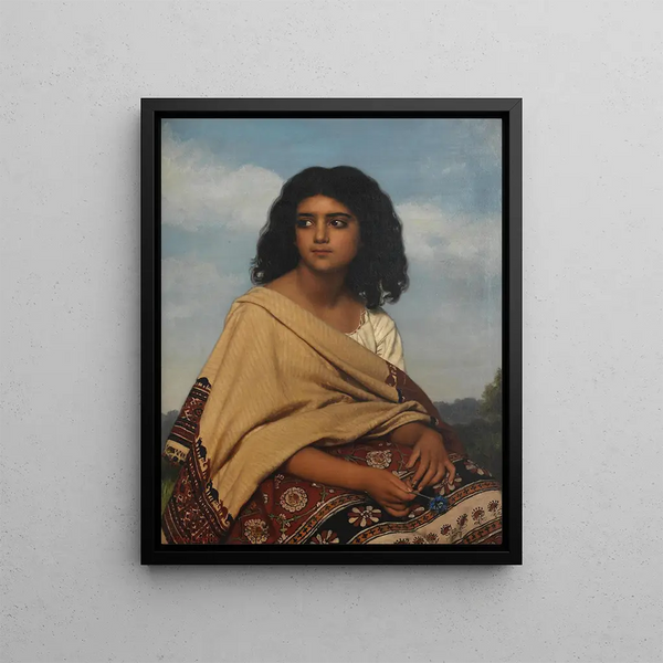 Moza la Gitane - Jozef Van Lerius — framed artwork on a wall