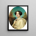 Portrait of Young Girl - Jozef Van Lerius — framed artwork on a wall