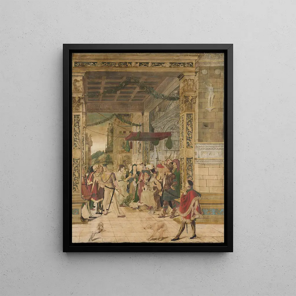 Joseph interpreting Pharaoh's dreams - Jörg Breu the Younger — framed artwork on a wall