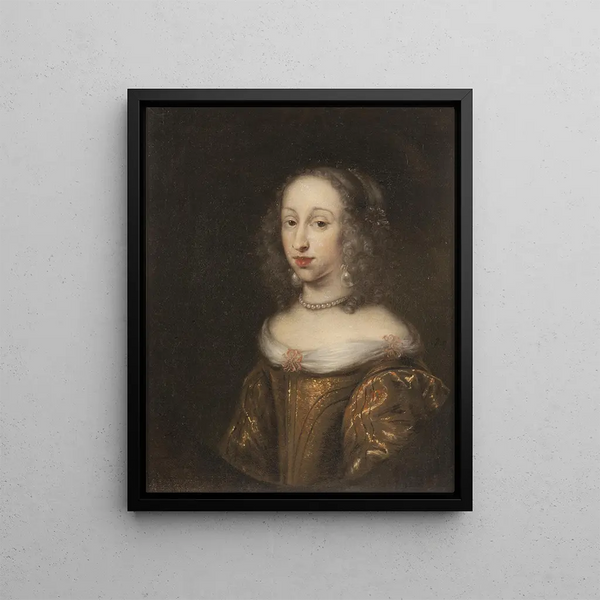Anna Dorotea 1640-1713 Princess of Holstein-Gottorp Abbess and Quedlingsburg - Jürgen Ovens — framed artwork on a wall