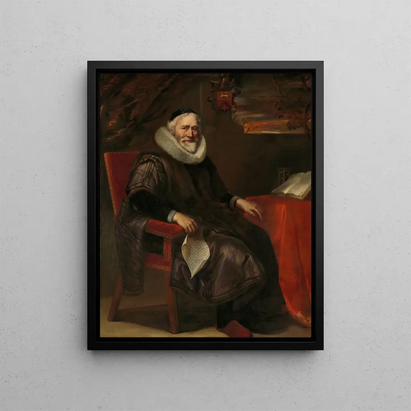 Cornelis Nuyts 1574-1661 Marchand d'Amsterdam - Jürgen Ovens — framed artwork on a wall