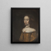 Hedvig Eleonora 1636-1715 Princess of Holstein-Gottorp Queen of Sweden - Jürgen Ovens — framed artwork on a wall