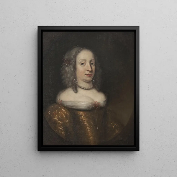 Magdalena Sibylla 1631-1719 Princess of Holstein-Gottorp - Jürgen Ovens — framed artwork on a wall