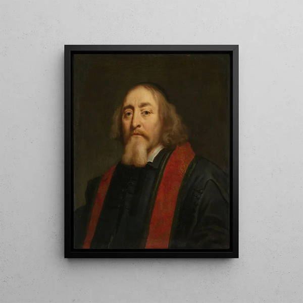 Portrait painting of Jan Amos Comenius - Jürgen Ovens — framed artwork on a wall