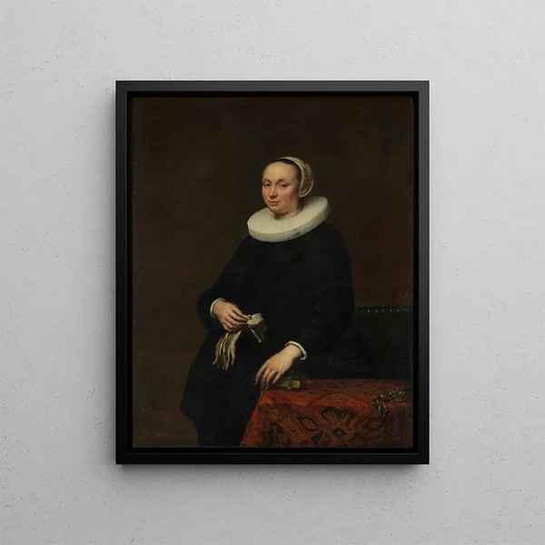 Portrait of a Woman - Jürgen Ovens — framed artwork on a wall