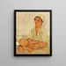 Boy Napolitan Sitting - Jørgen Roed — framed artwork on a wall