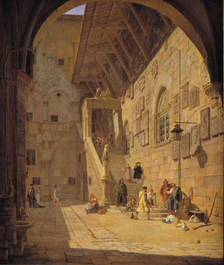 Jrgen Roed - The Courtyard of the Palazzo del Bargello Florence.webp