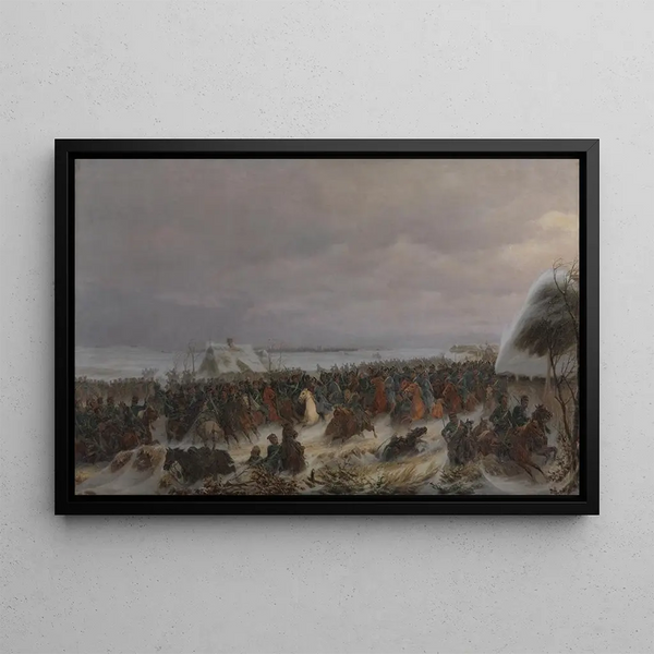 Confrontation at Vorbasse on February 29, 1864 - Jørgen Sonne — framed artwork on a wall