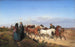 Peasants from Jutland on the way back from the market with their horses - Jørgen Sonne — artwork view