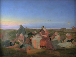 Veillée de la Saint-Jean: Malades endormis sur la tombe de Sainte-Hélène à Tisvilde - Jørgen Sonne — artwork view