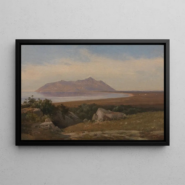Mont Circé vu du district de Terracina - Jørgen Sonne — framed artwork on a wall