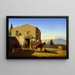 Roman peasant painting in front of the Osteria at Ponte Mammolo - Jørgen Sonne — framed artwork on a wall