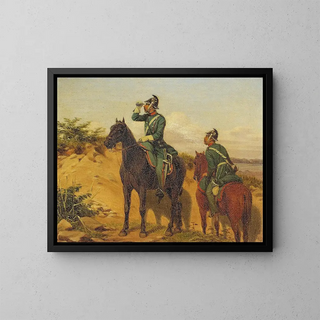 À la vedette, on fait le guet - Jørgen Sonne — framed artwork on a wall